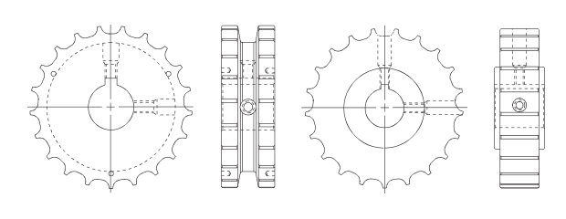 S800 Series Conveyor Style Table Top Sprockets