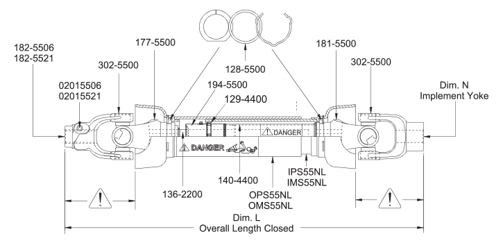 Parts Drawing For TR55ND And TR55ND-P